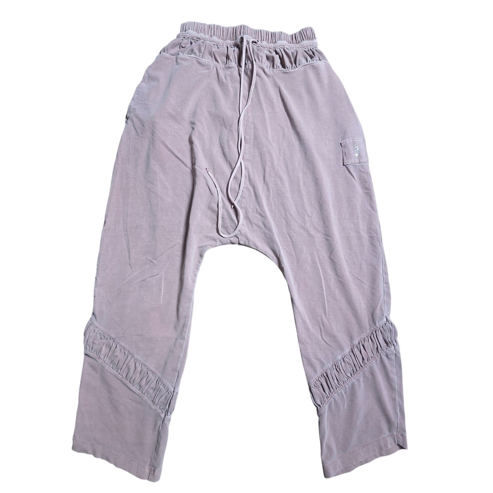 Free People FP Movement Swish Pants Vanilla Fig Harem Drop Crotch Ruched Joggers